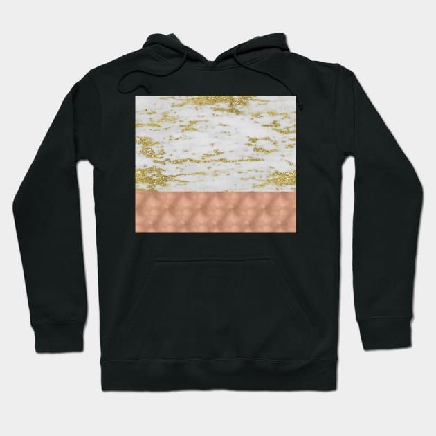 Faraldi gold marble and rose gold foil Hoodie by marbleco